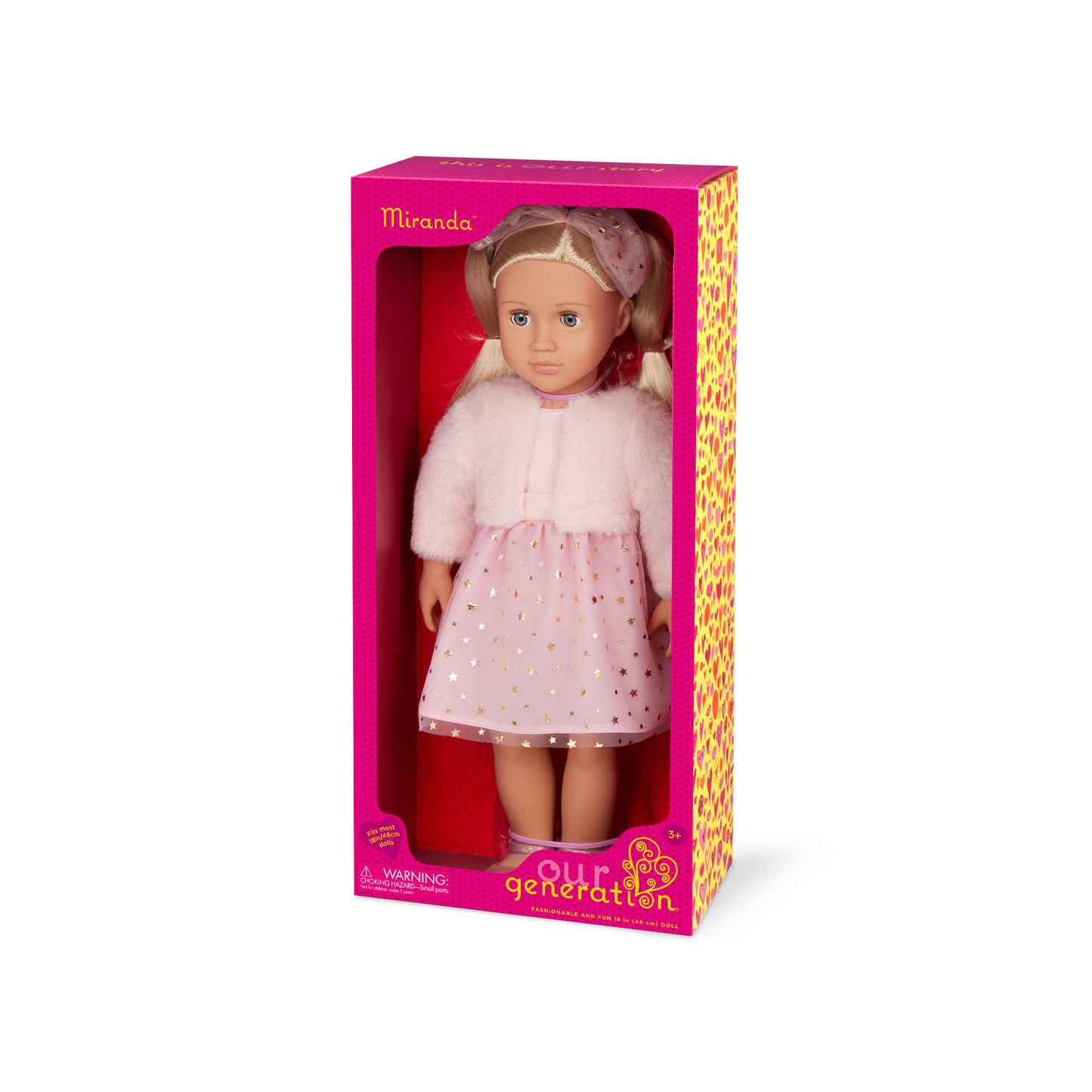 18-inch Fashion Doll with Pink Dress Outfit