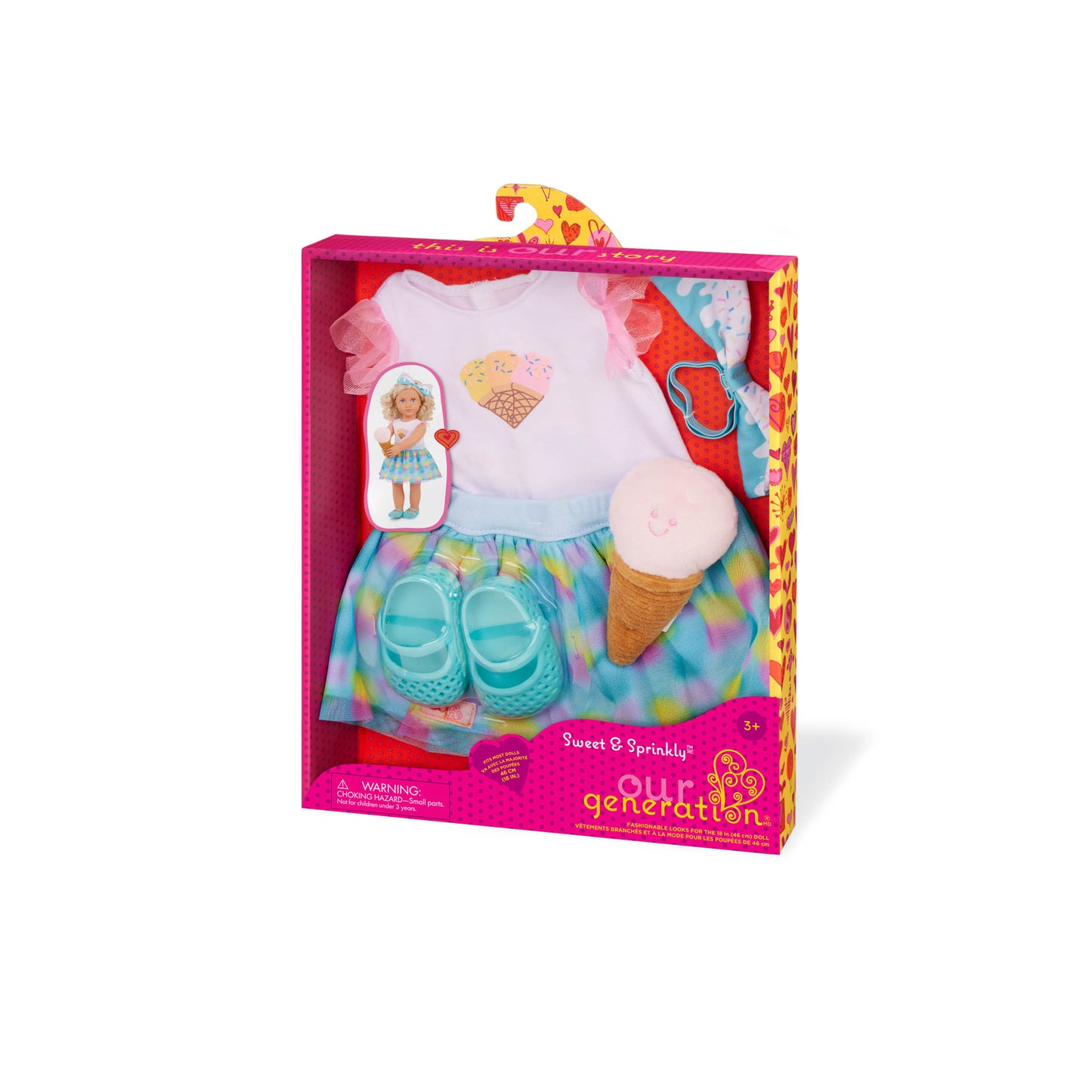 Ice Cream Outfit for 18-inch Dolls