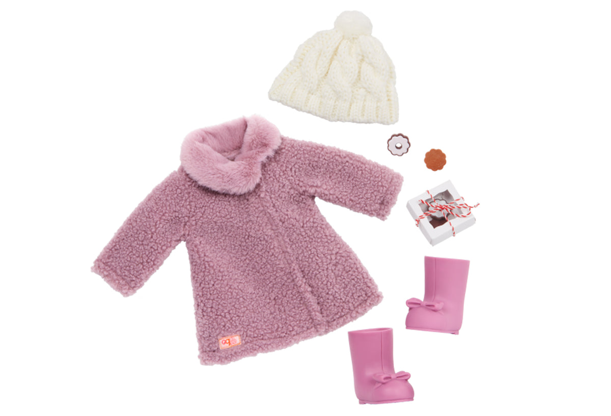 OG DELUXE SHERPA COAT OUTFIT W/HAT - WONDERFULLY WARM