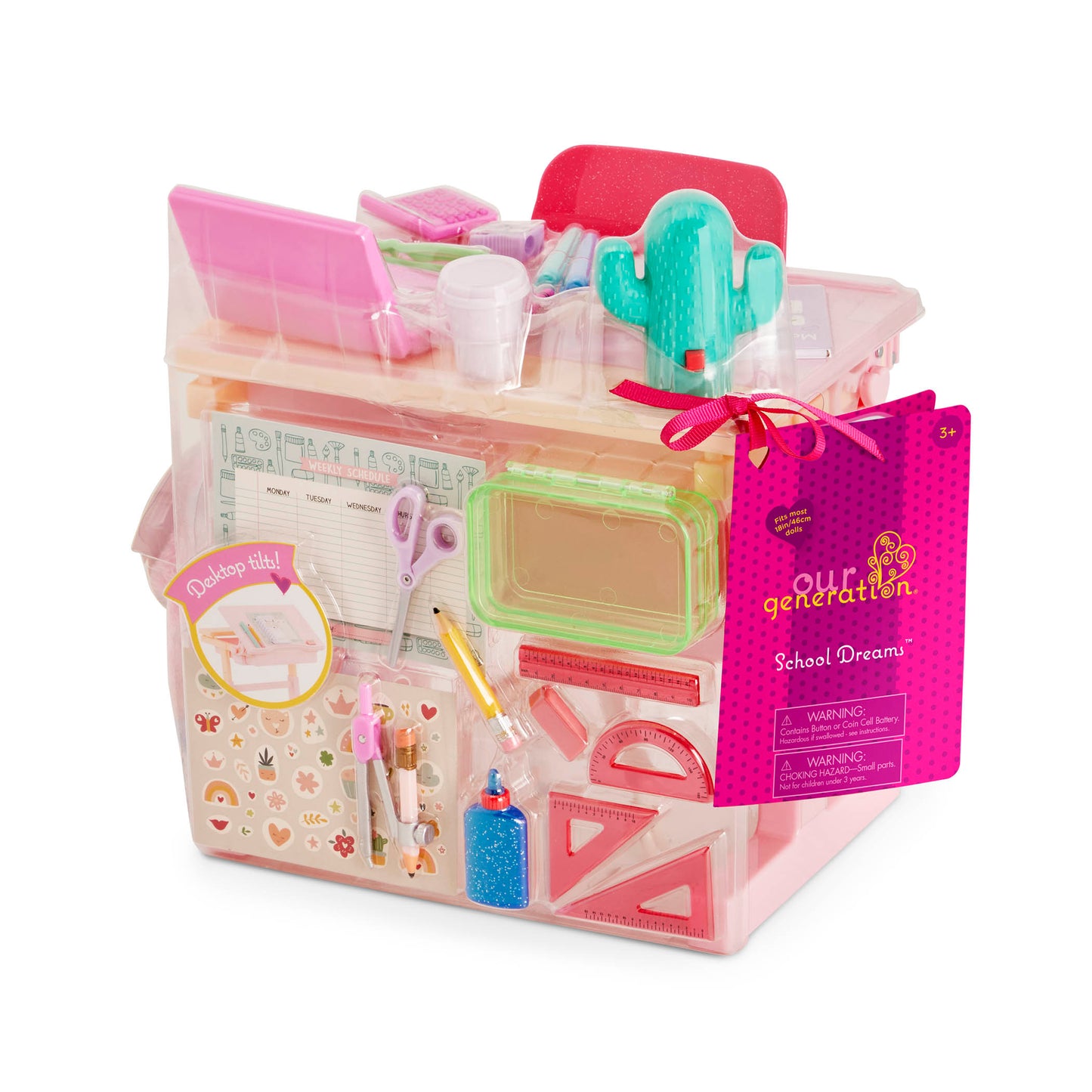 30-pc Tilting Desk Set for 18-inch Dolls