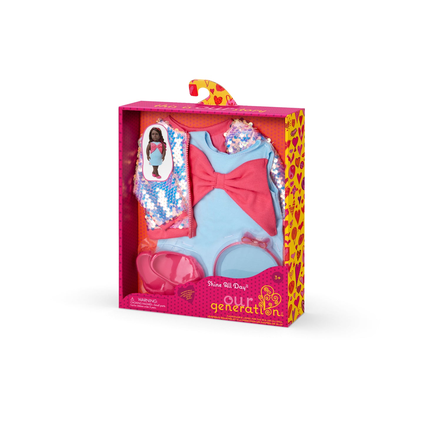 18-inch Doll Sequin Bomber Jacket Outfit