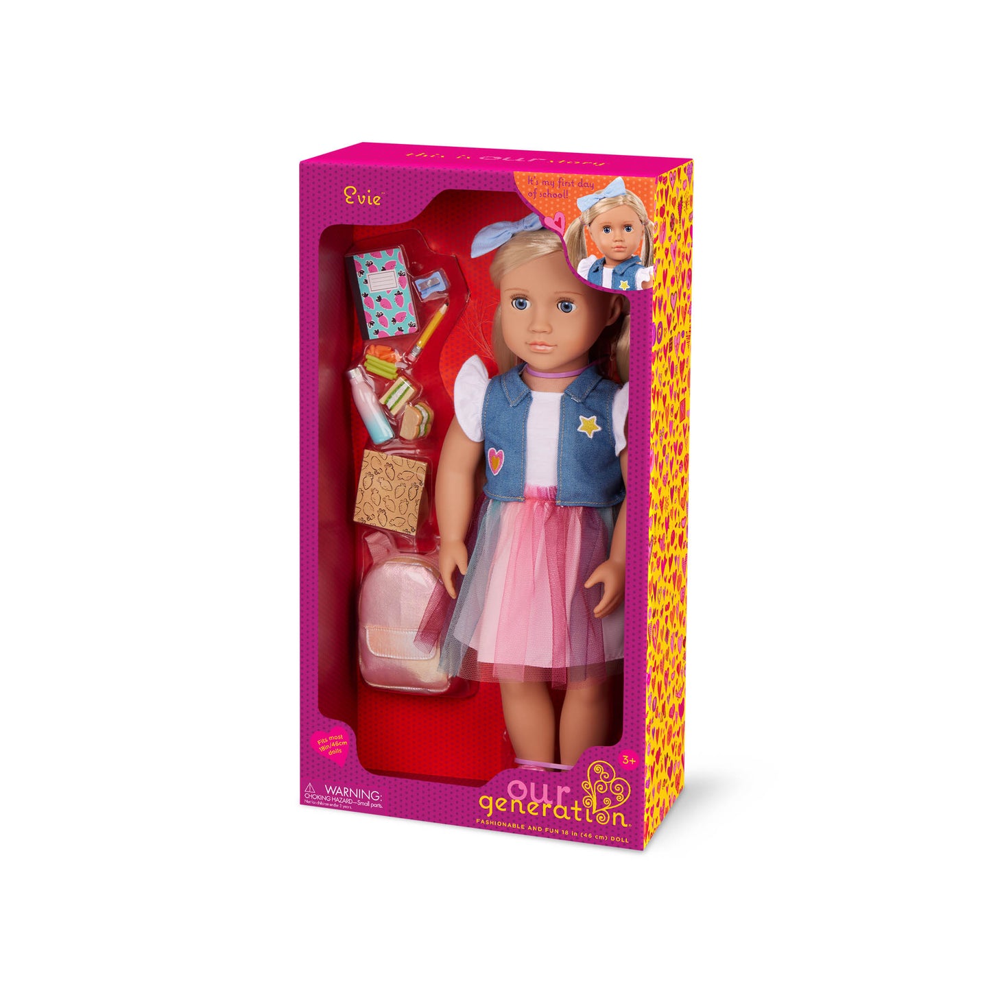 18-inch Doll & School Accessories Set