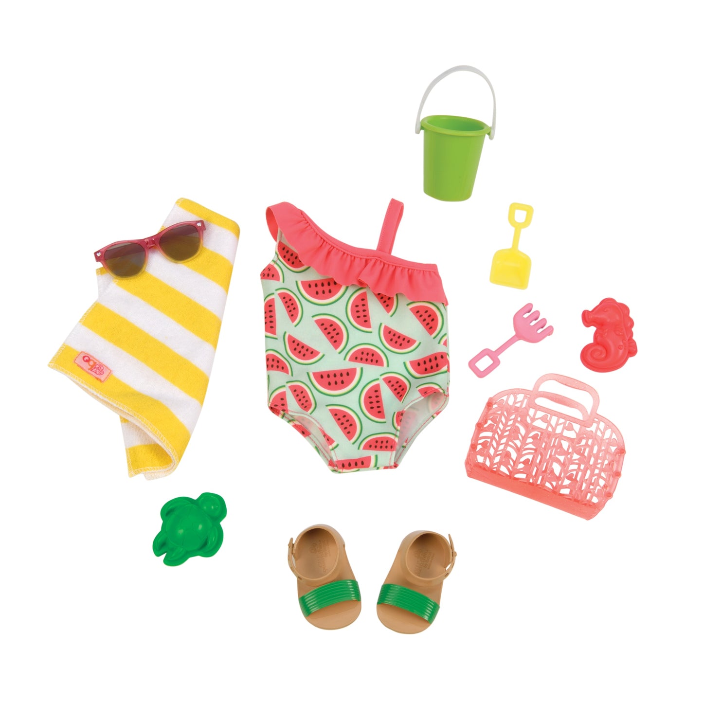 Watermelon Swimsuit Outfit for 18-inch Dolls