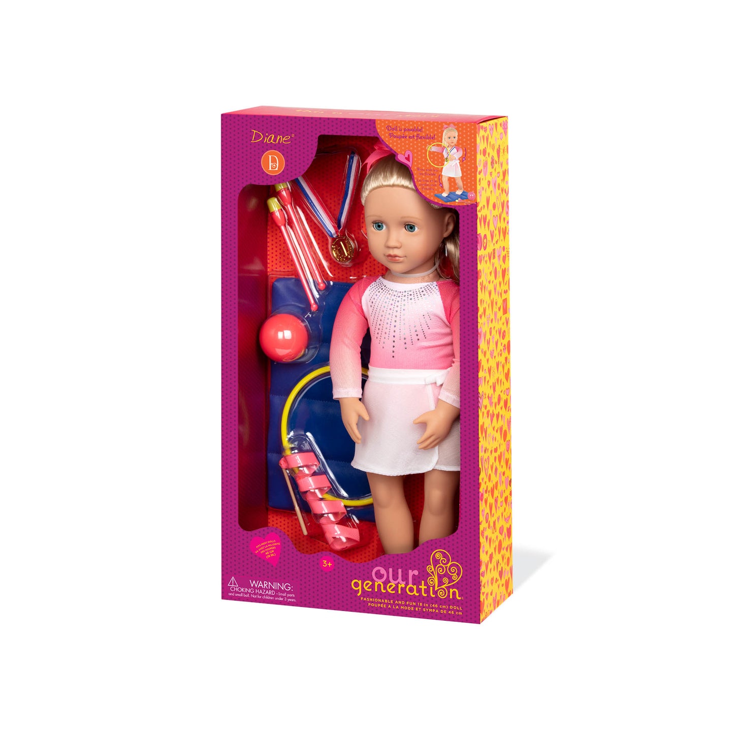 Posable 18-inch Rhythmic Gymnastics Doll