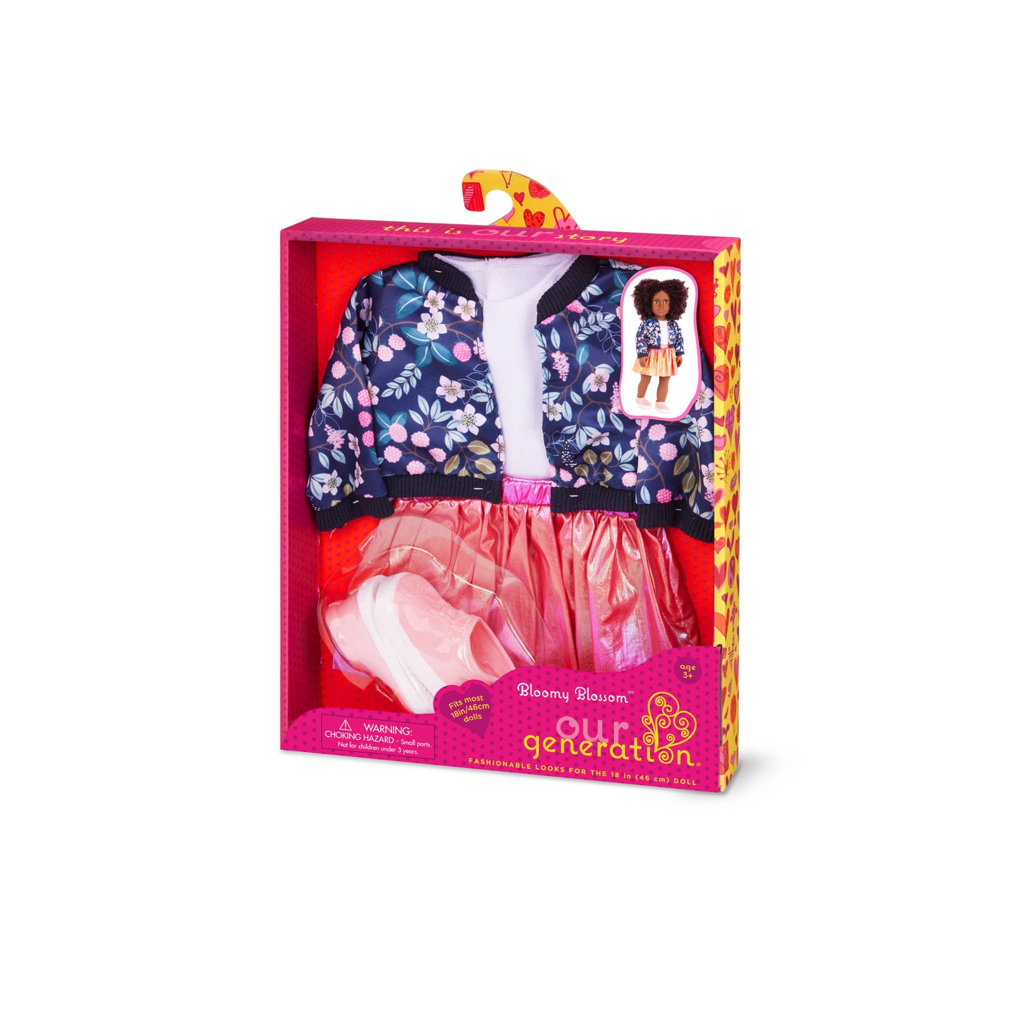 18-inch Doll Flower Jacket & Skirt Outfit