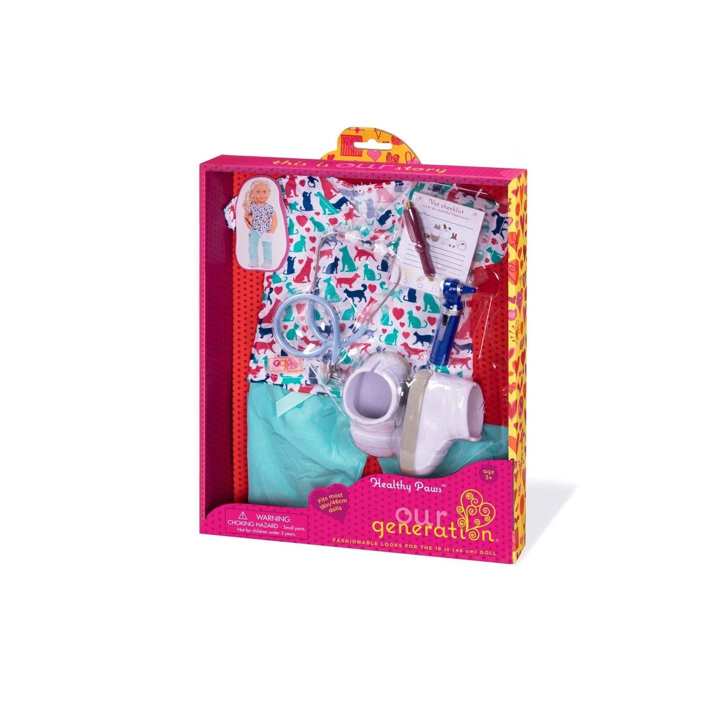 Vet Outfit & Accessories for 18-inch Dolls