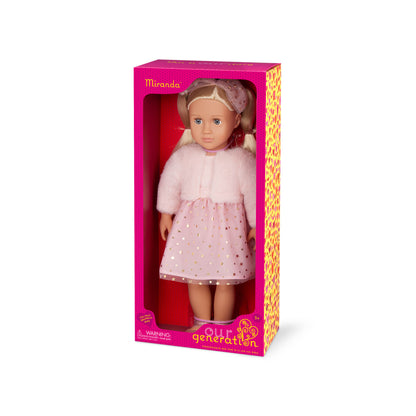 18-inch Fashion Doll with Pink Dress Outfit