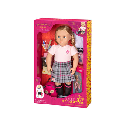 Posable 18-inch School Doll & Storybook