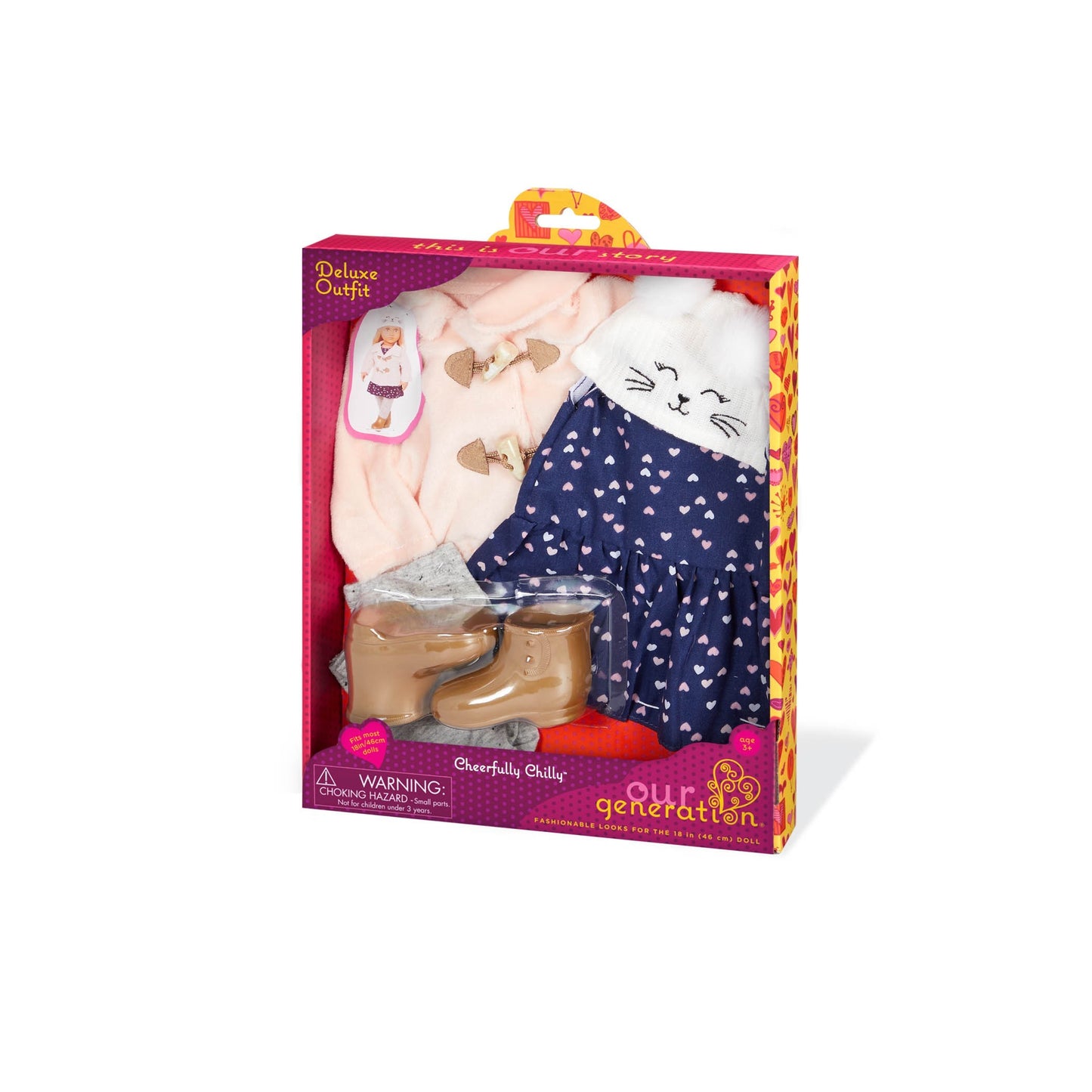 Duffle Coat Fashion Outfit for 18-inch Dolls