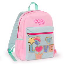 School Knapsack w/ Velcro Patch Letters & Shapes