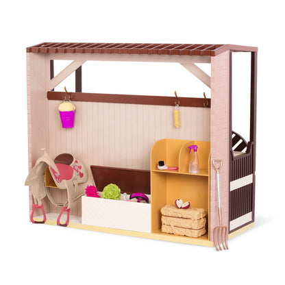 Horse Stable Playset for 18-inch Dolls