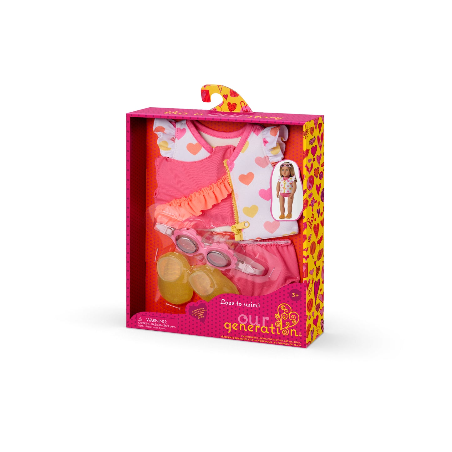 18-inch Doll Swimsuit & Accessories