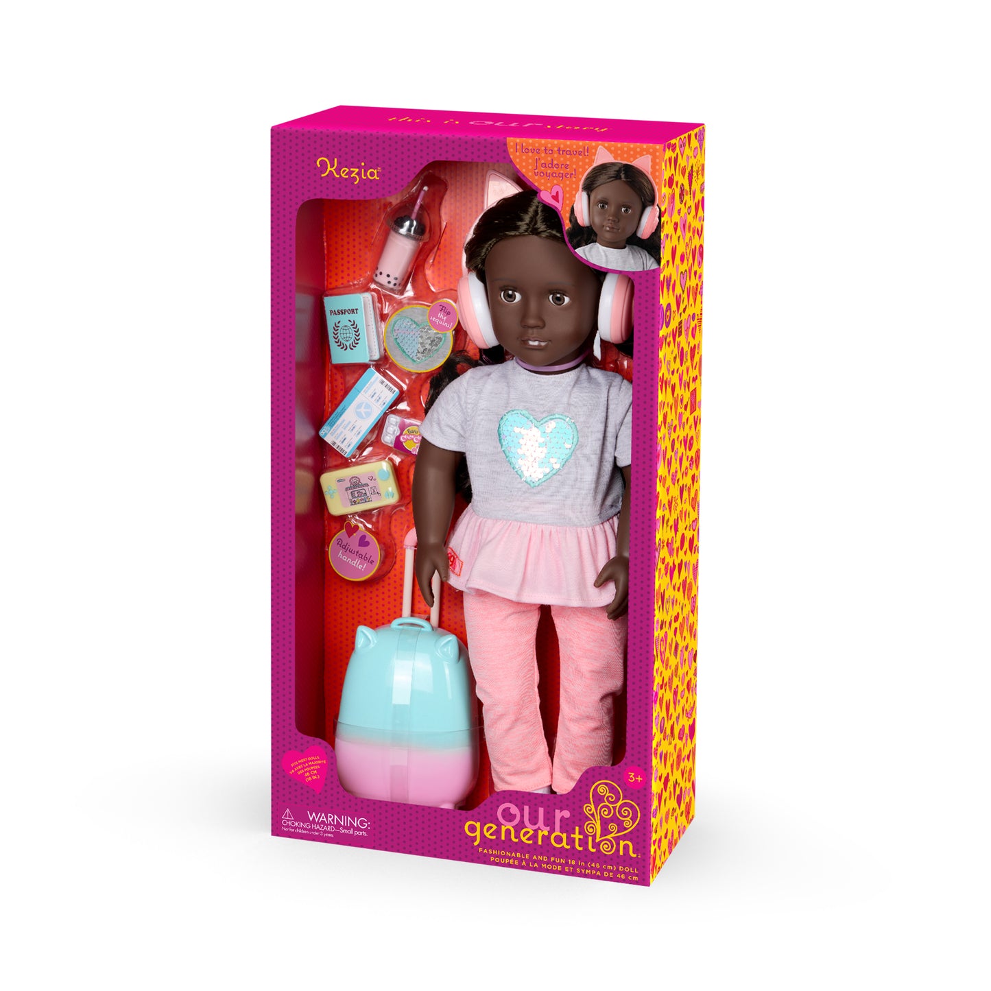 18-inch Doll with Luggage & Accessories