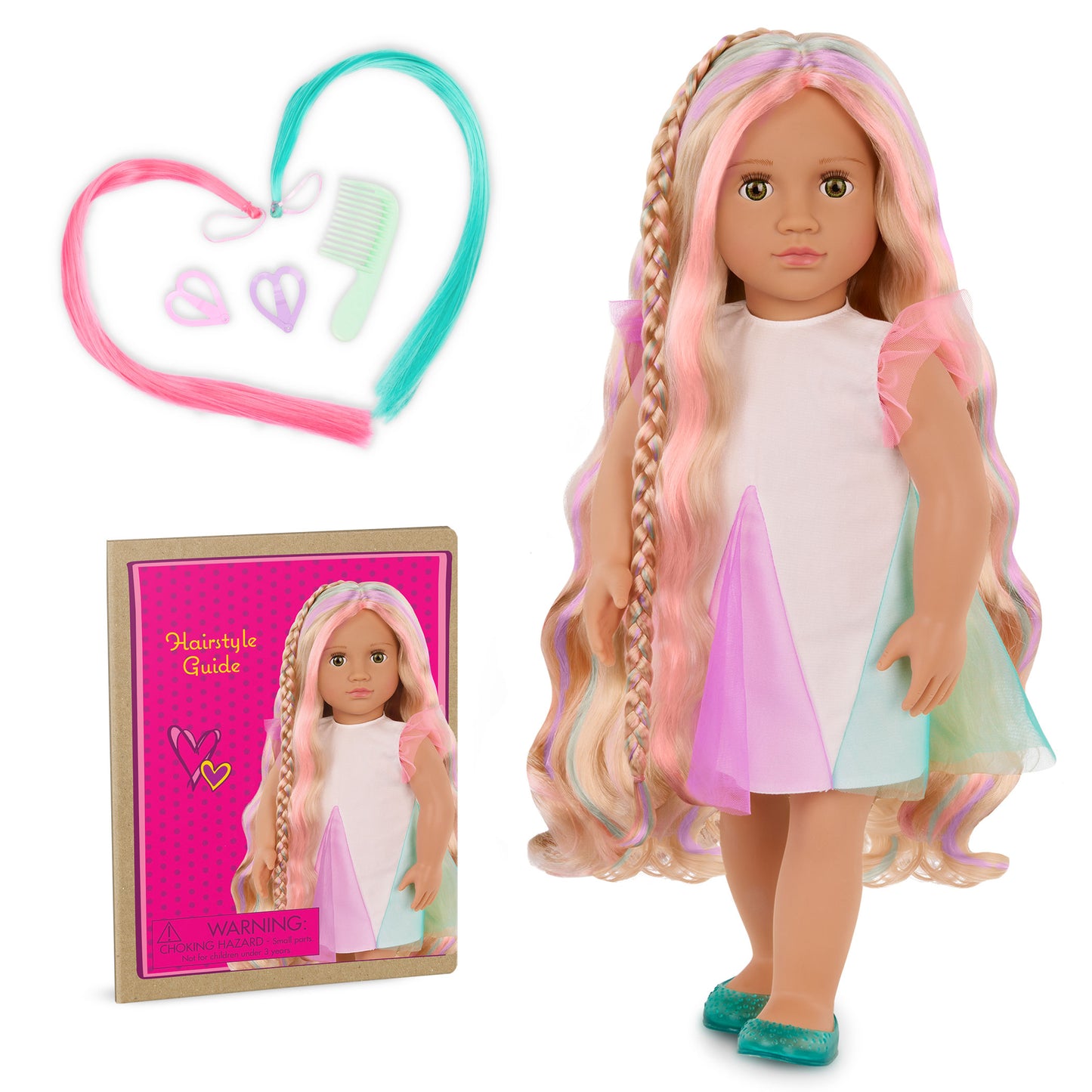 18'' Hair Grow Doll with Extendable Braid
