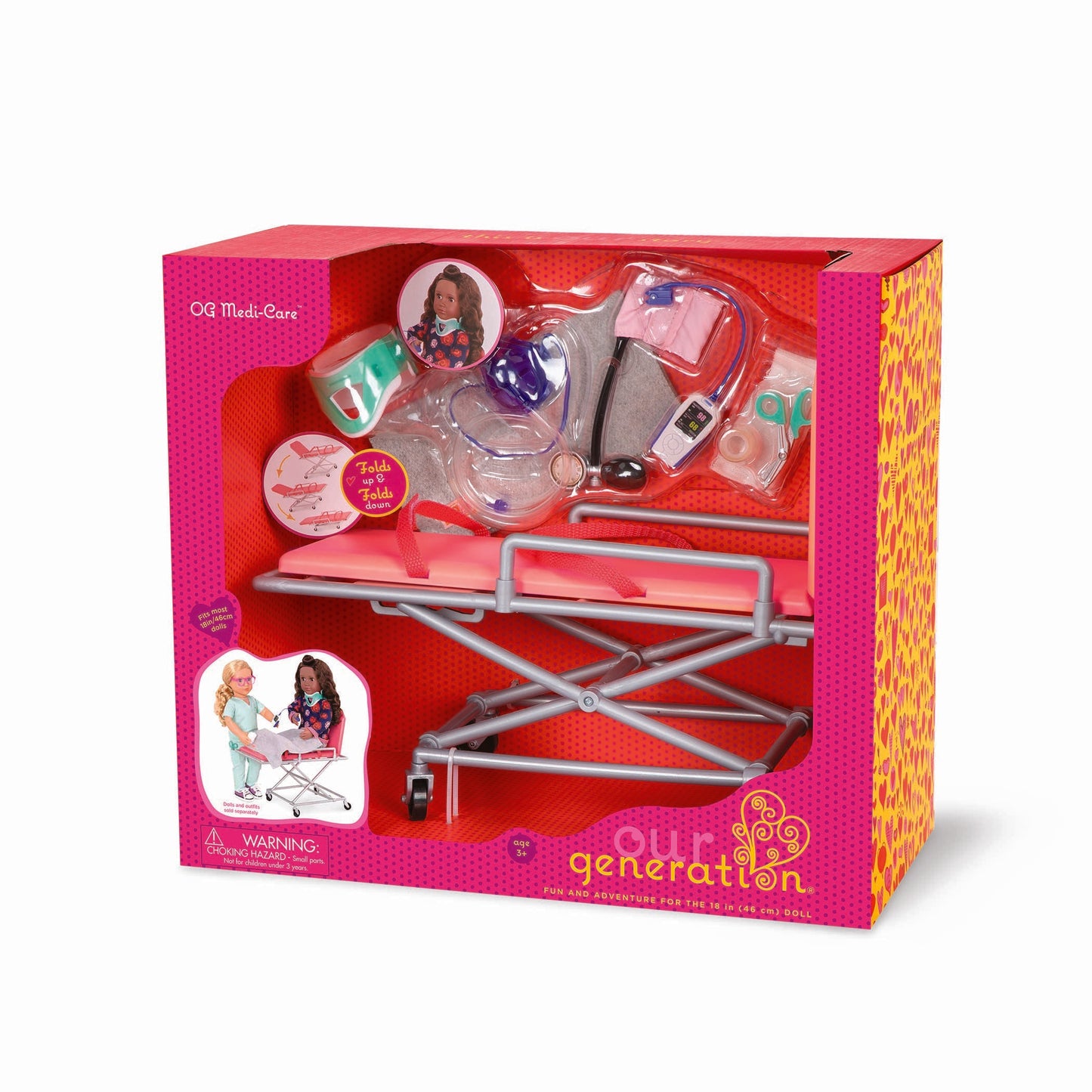 Medical Set with Stretcher for 18-inch Dolls