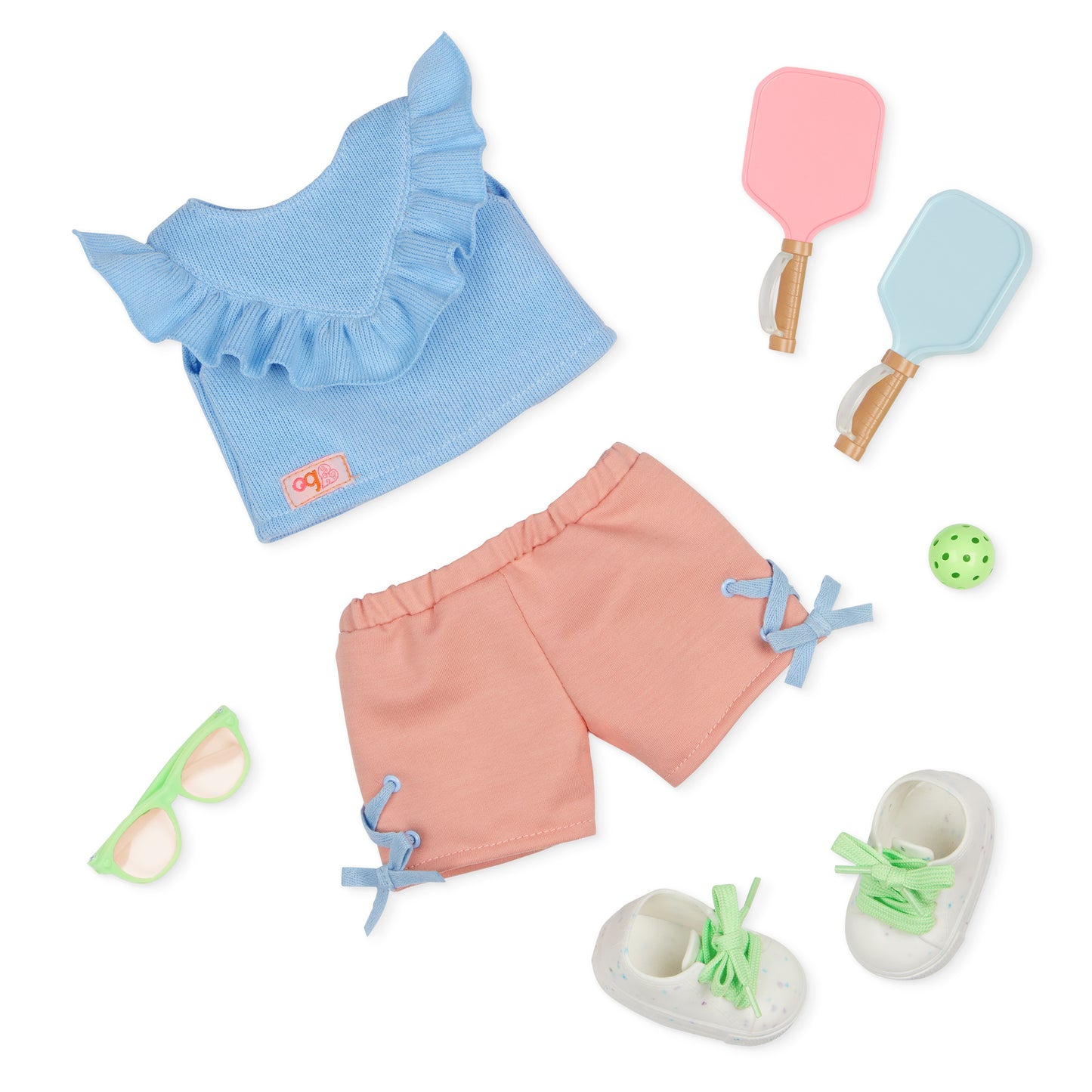 Pickleball Outfit & Accessories for 18-inch Dolls