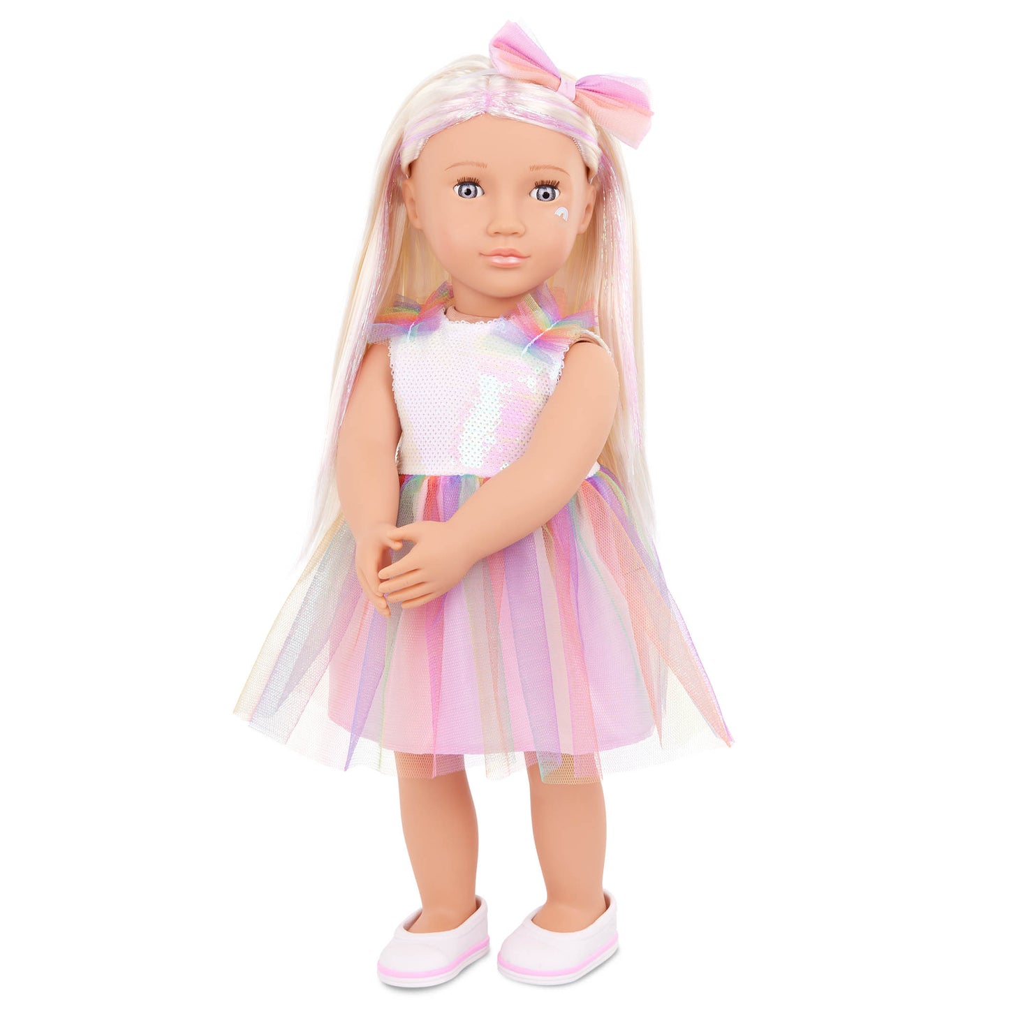 18-inch Fashion Doll in Rainbow Outfit