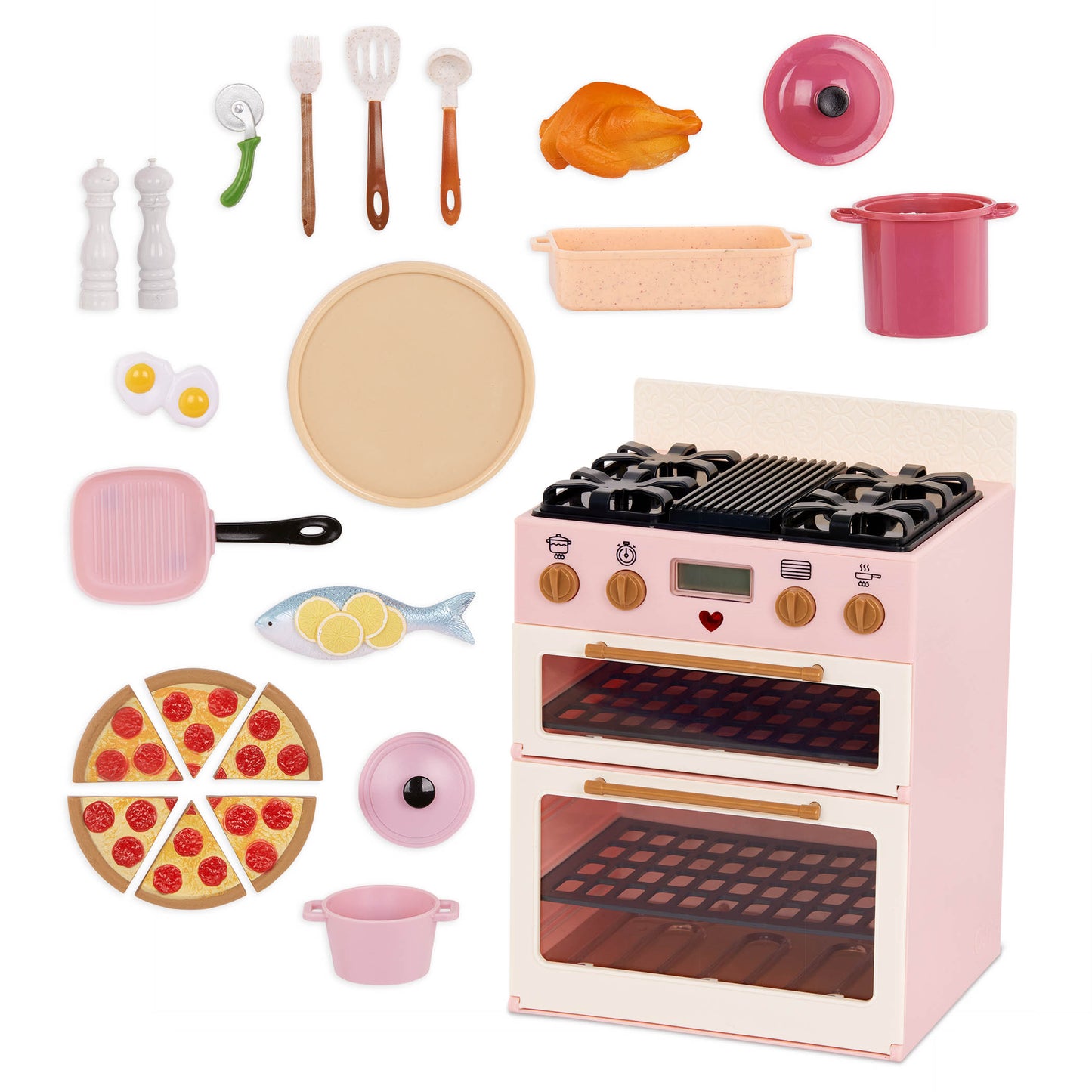 25-pc Double Oven Kitchen Playset for 18" Dolls
