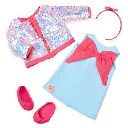 18-inch Doll Sequin Bomber Jacket Outfit