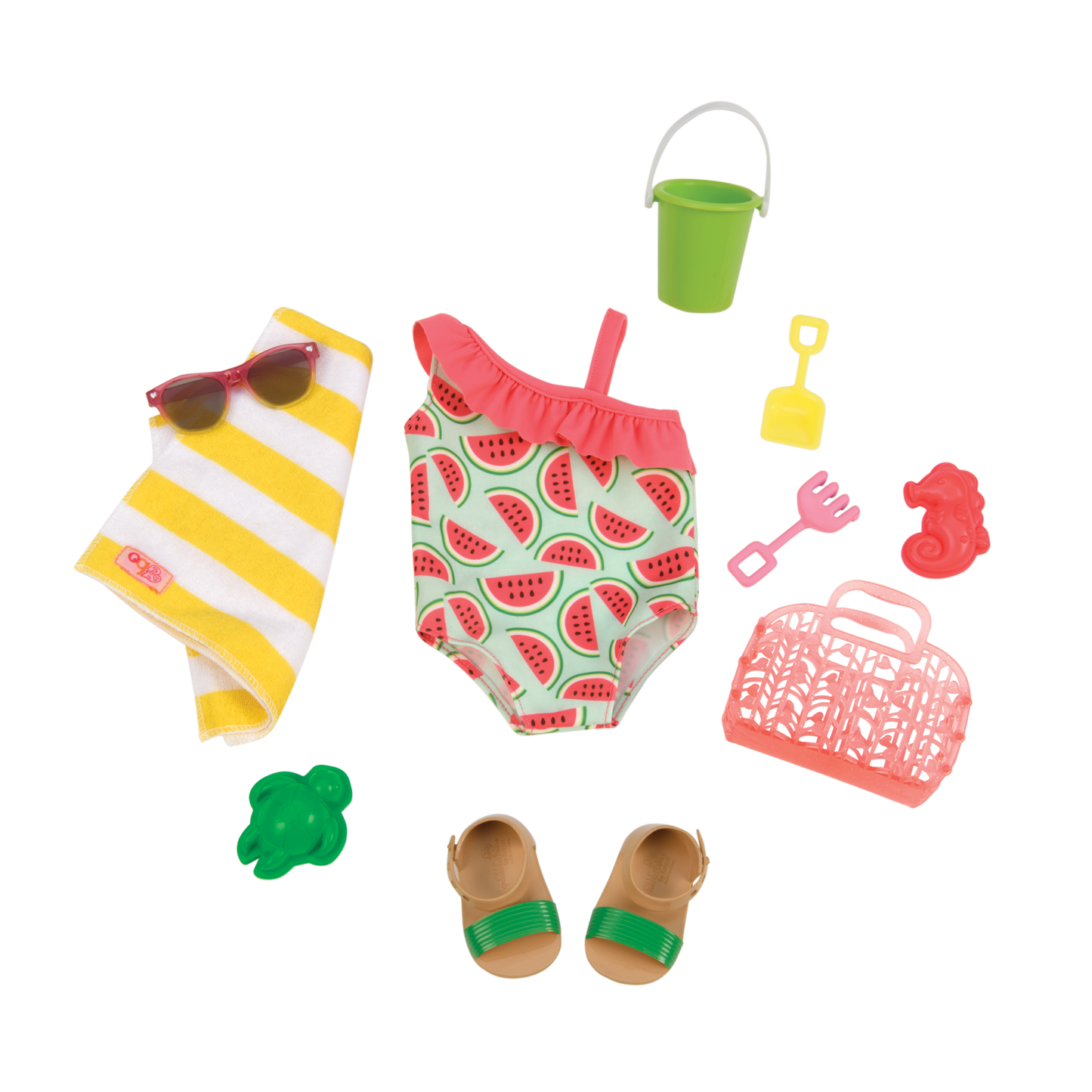 Watermelon Swimsuit Outfit for 18-inch Dolls