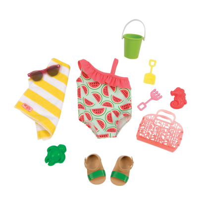 Watermelon Swimsuit Outfit for 18-inch Dolls