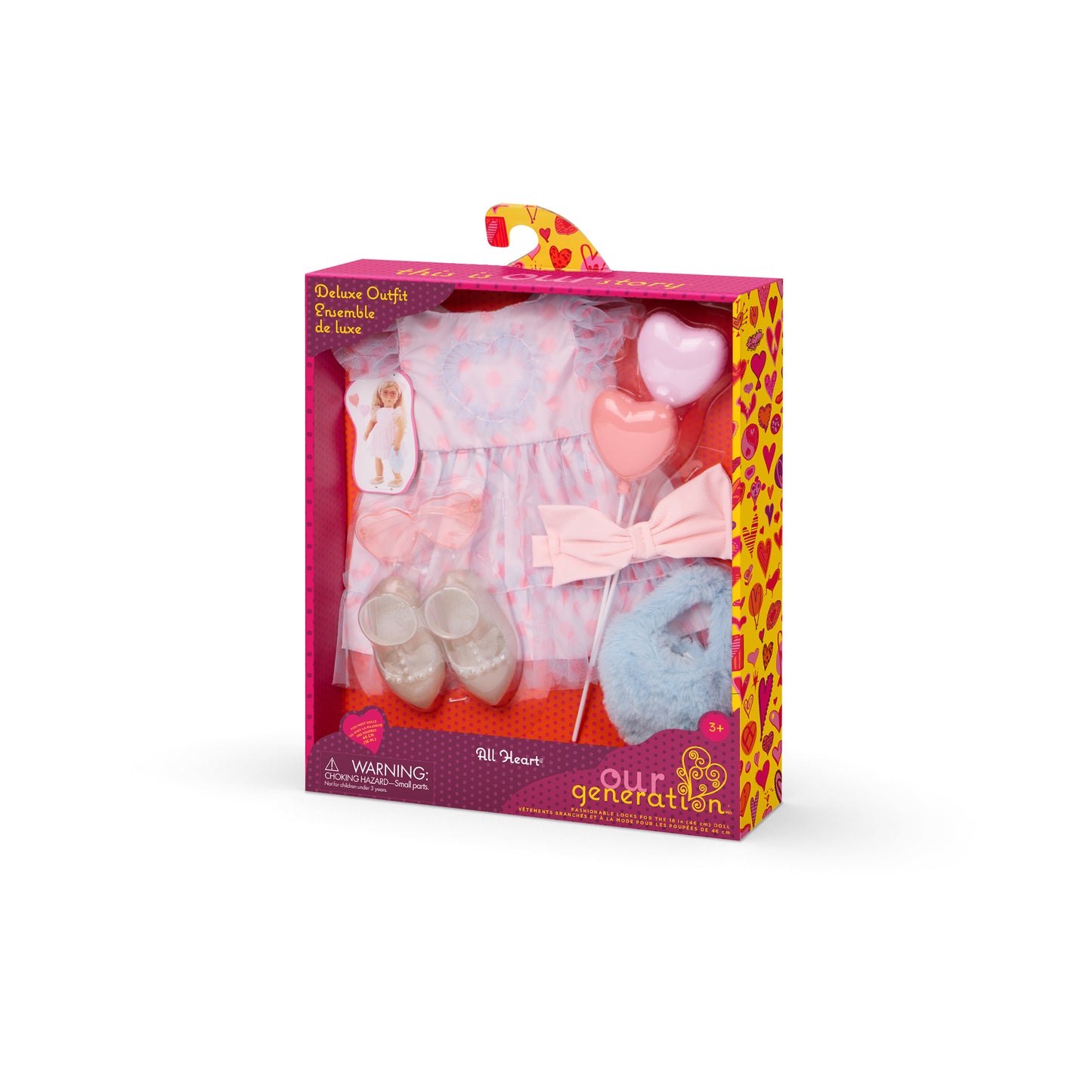 Pink Party Dress Outfit for 18" Dolls