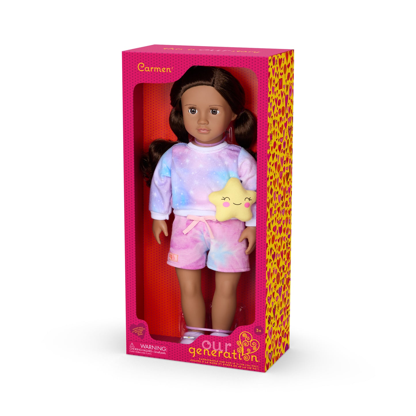 18-inch Doll in Tie-Dye Pajama