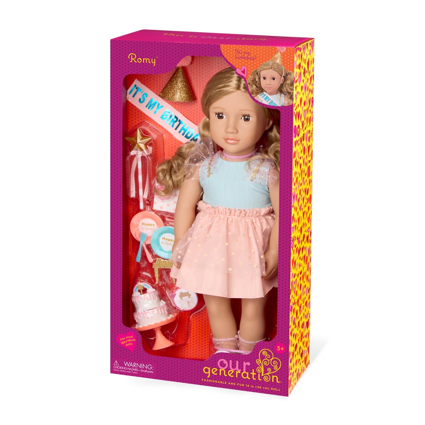 18-inch Birthday Party Doll & Accessories