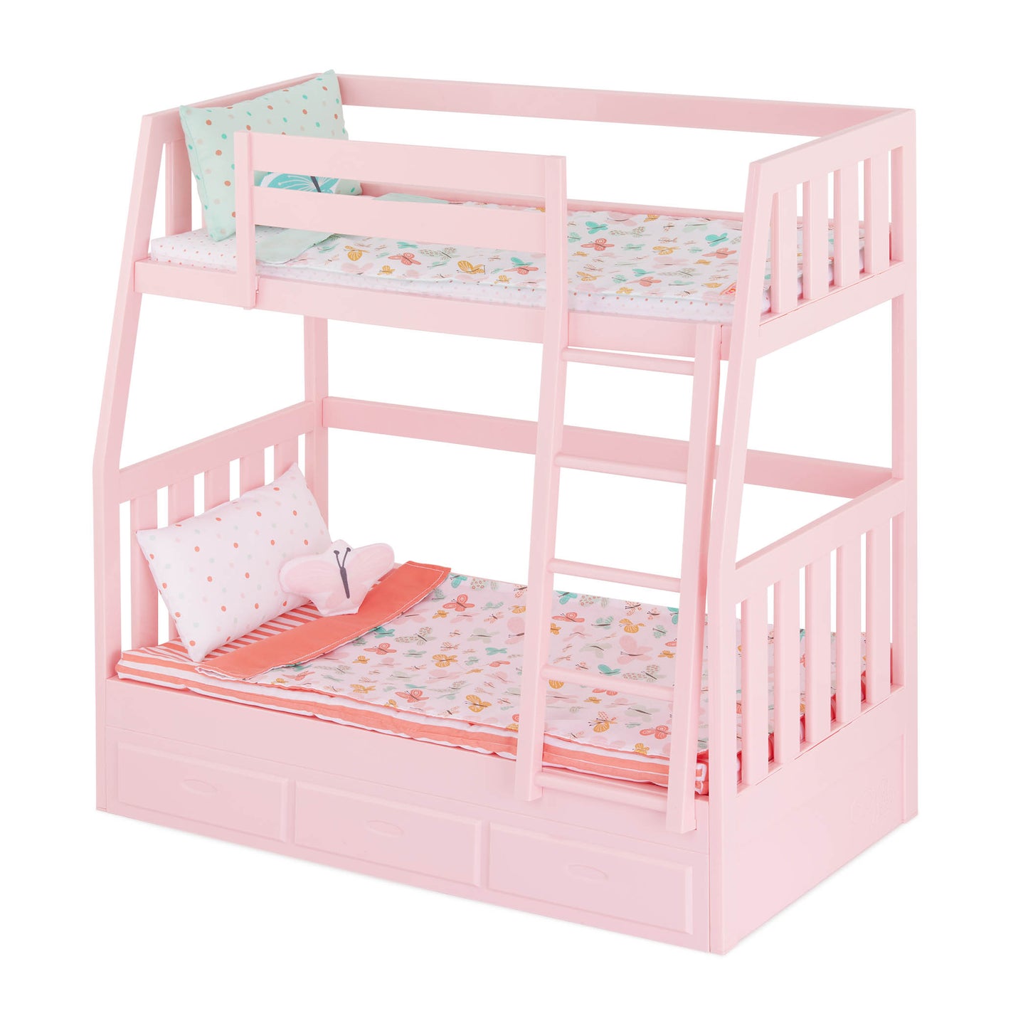 18-inch Doll Butterfly-Themed Bunk Bed Furniture Set