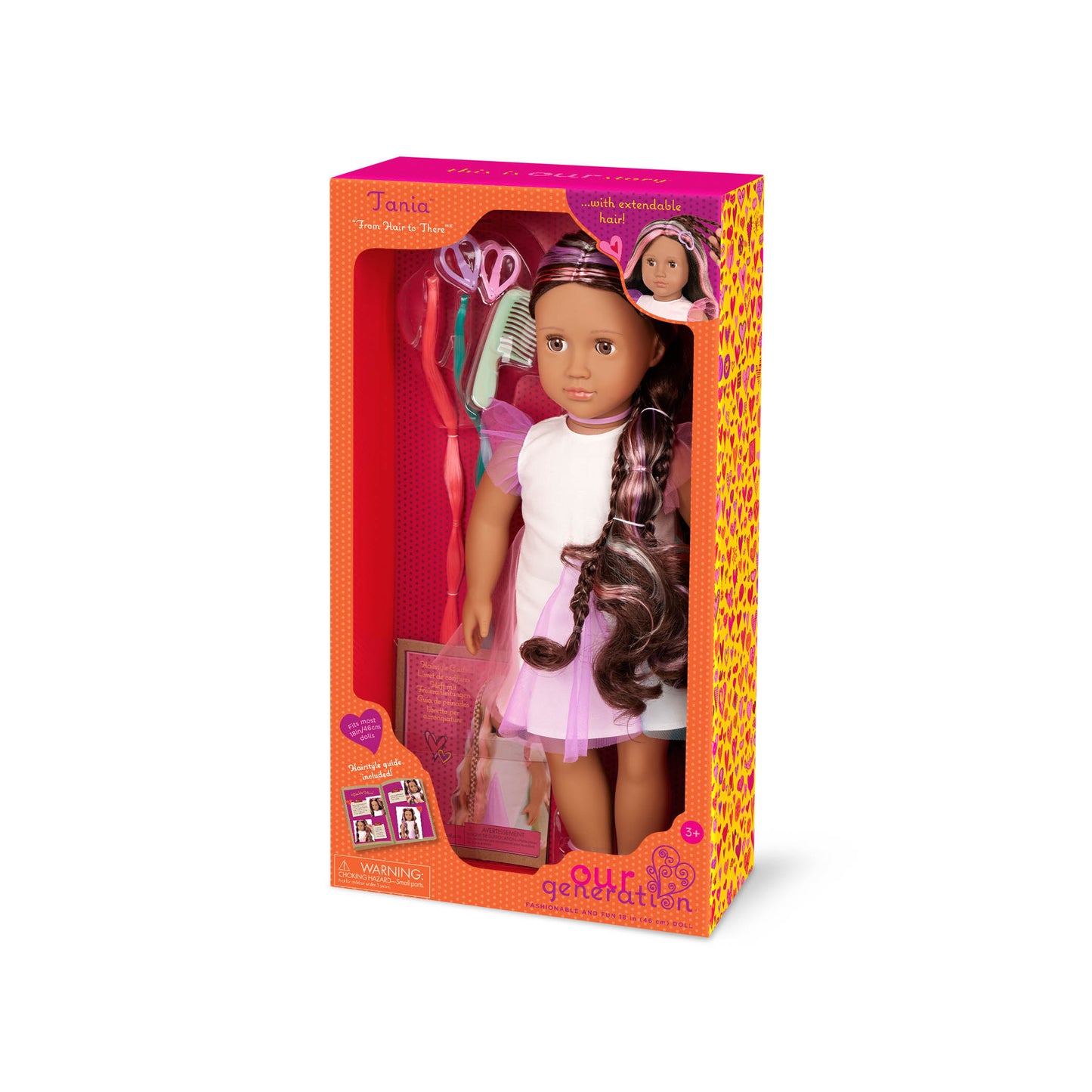 18'' Hair Grow Doll with Extendable Braid