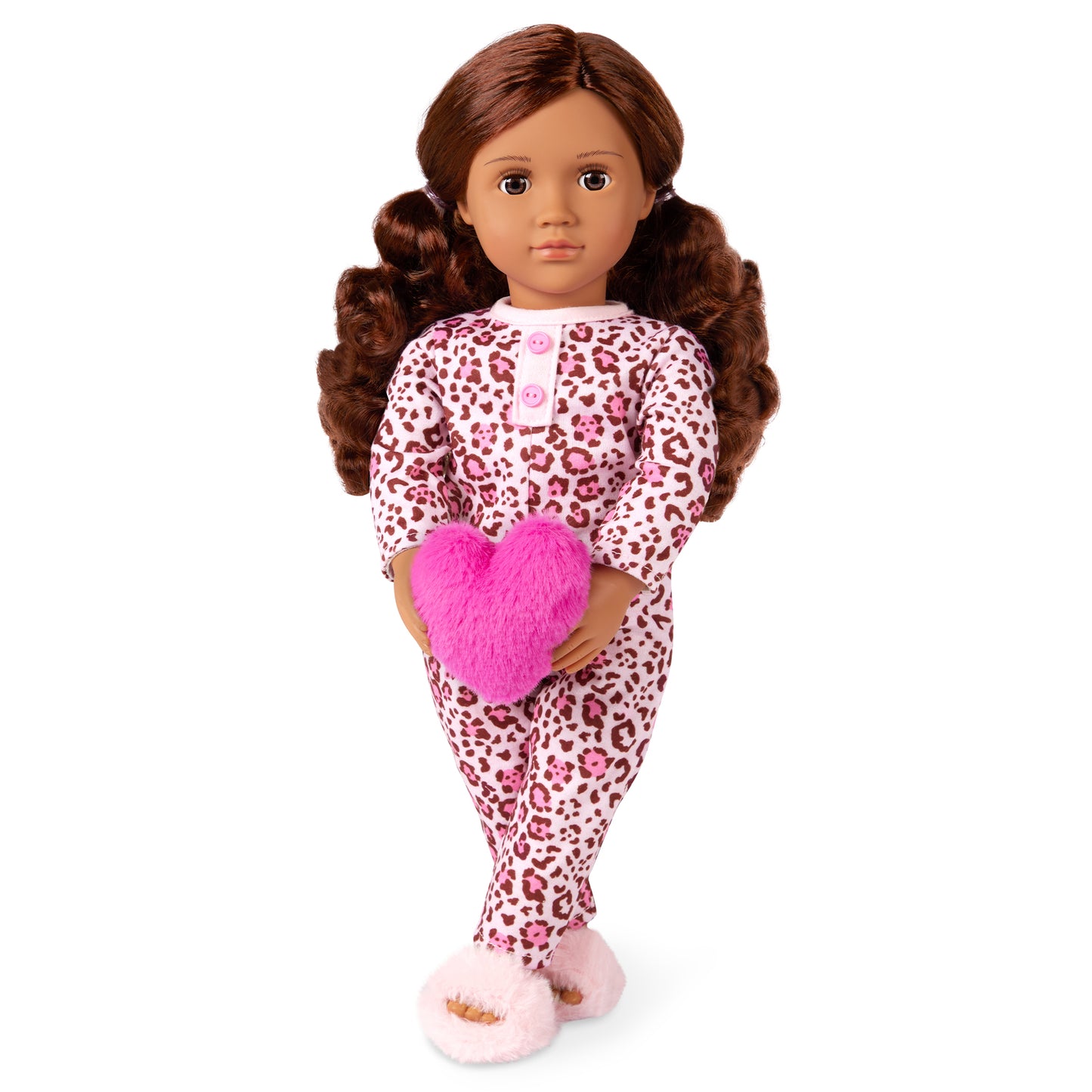 Doll w/ Leopard Pajama & Heart Pillow, Gracia