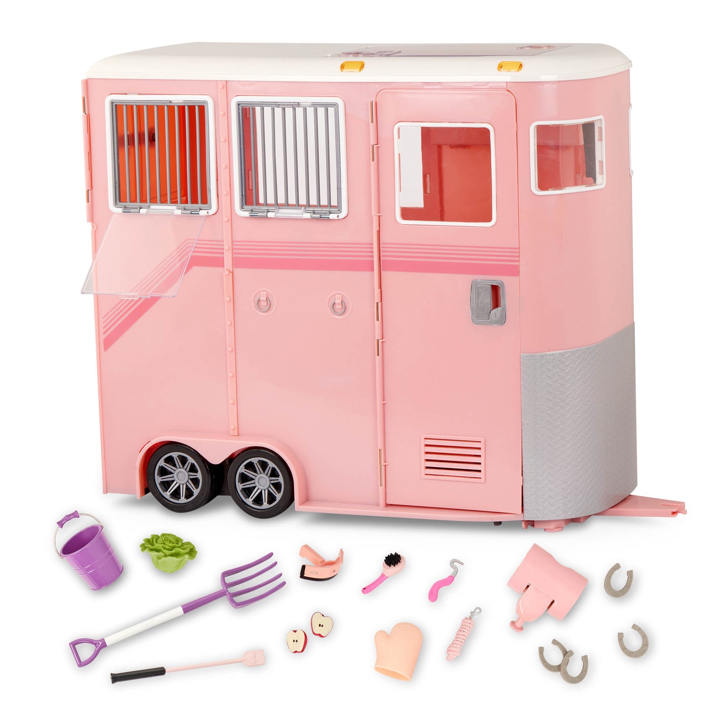 Pink Horse Trailer Playset for 18-inch Dolls