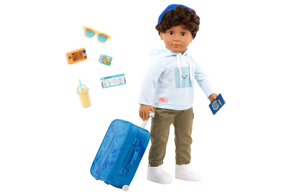 OG ACTIVITY BOY DOLL MILO 18 INCH DARK BROWN HAIR