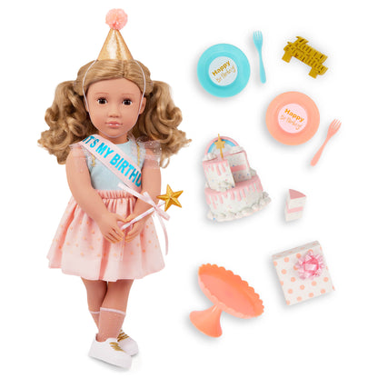 18-inch Birthday Party Doll & Accessories