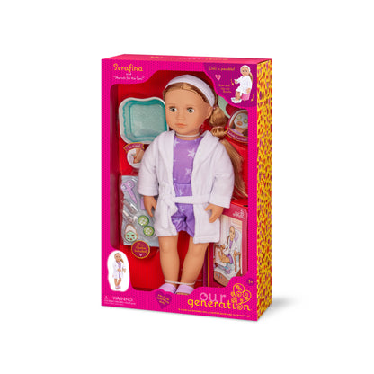 Posable 18-inch Spa Day Doll & Storybook Set