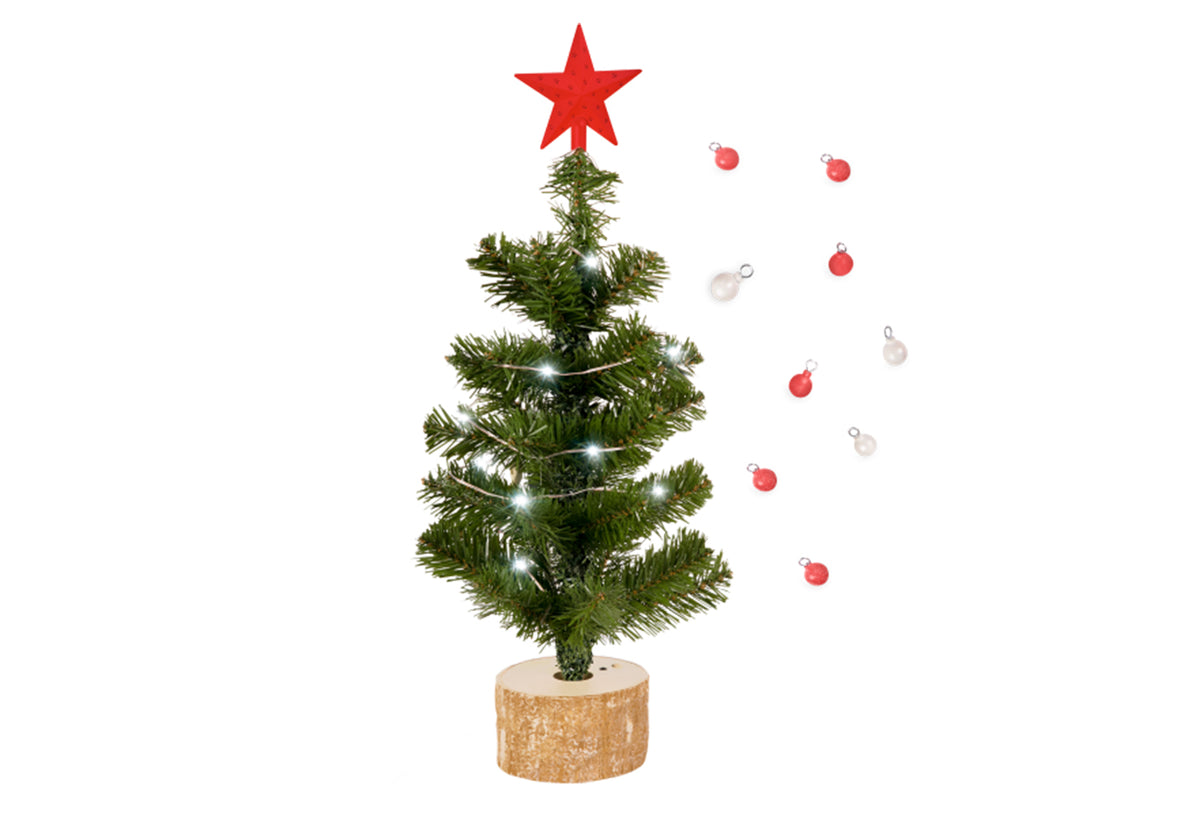 OG CHRISTMAS TREE W/ LIGHTS & ORNAMENTS
