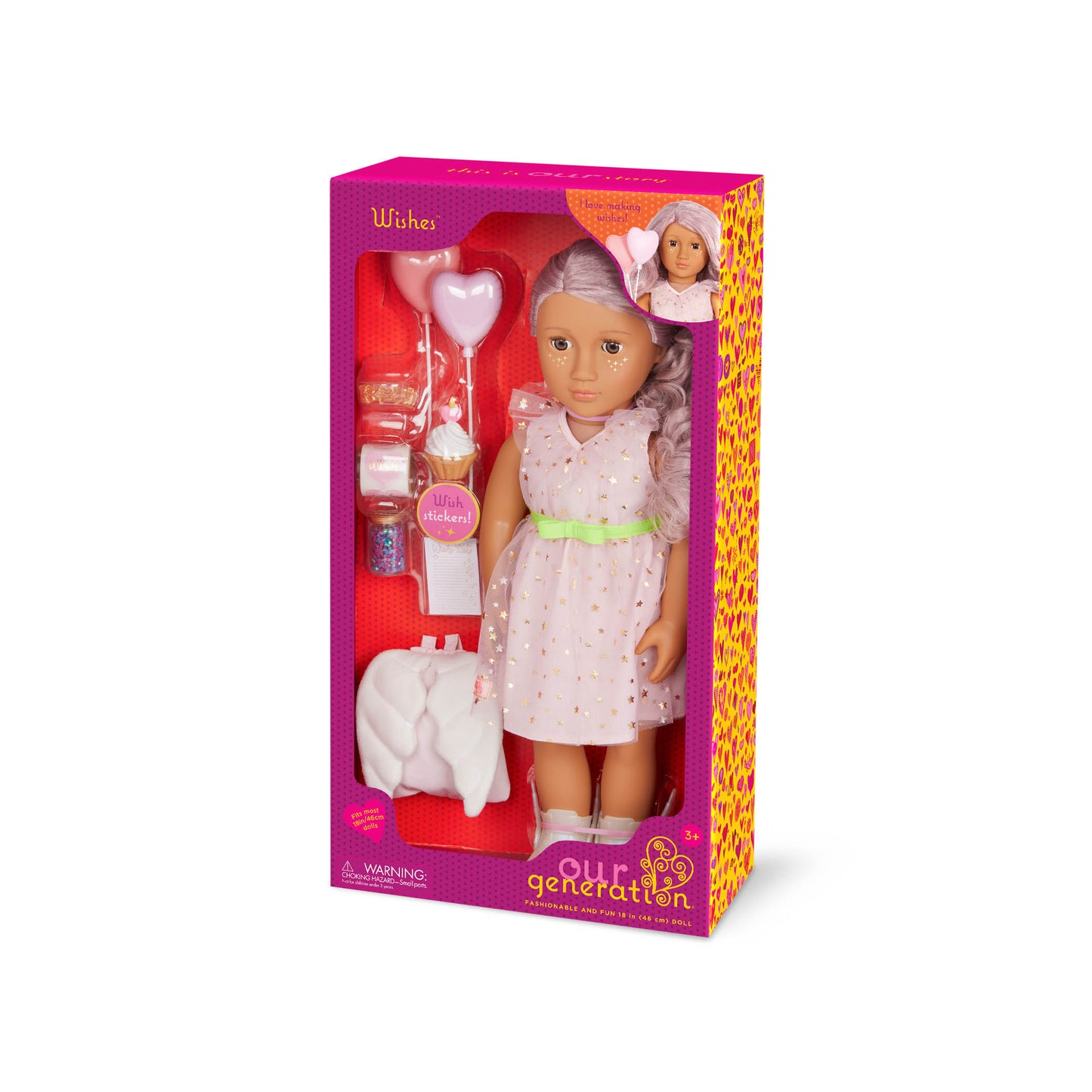 OG DOLL WISHES 18 INCH PINK