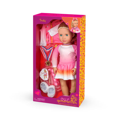 Posable 18-inch Gymnastics Doll & Accessories