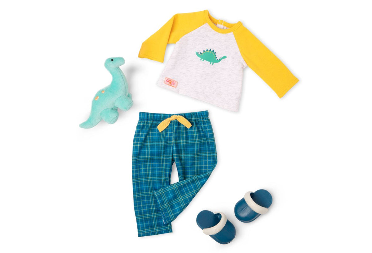 OG DELUXE BOY PAJAMA OUTFIT- DINO-SNORES
