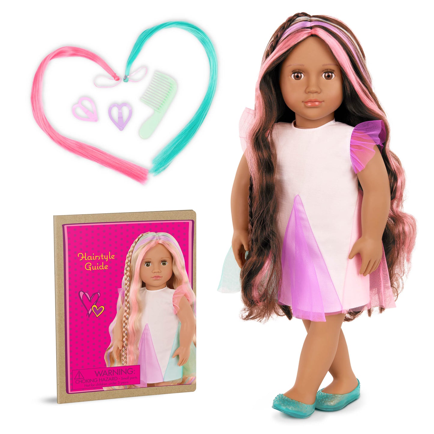 18'' Hair Grow Doll with Extendable Braid