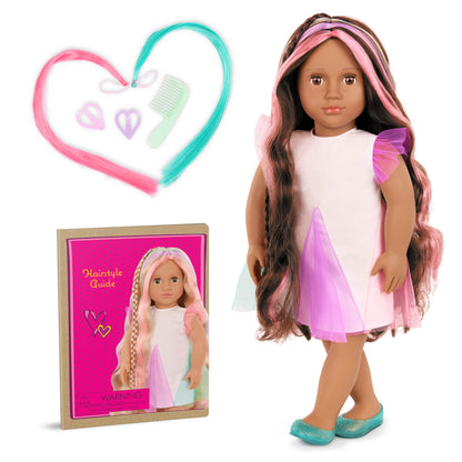 18'' Hair Grow Doll with Extendable Braid