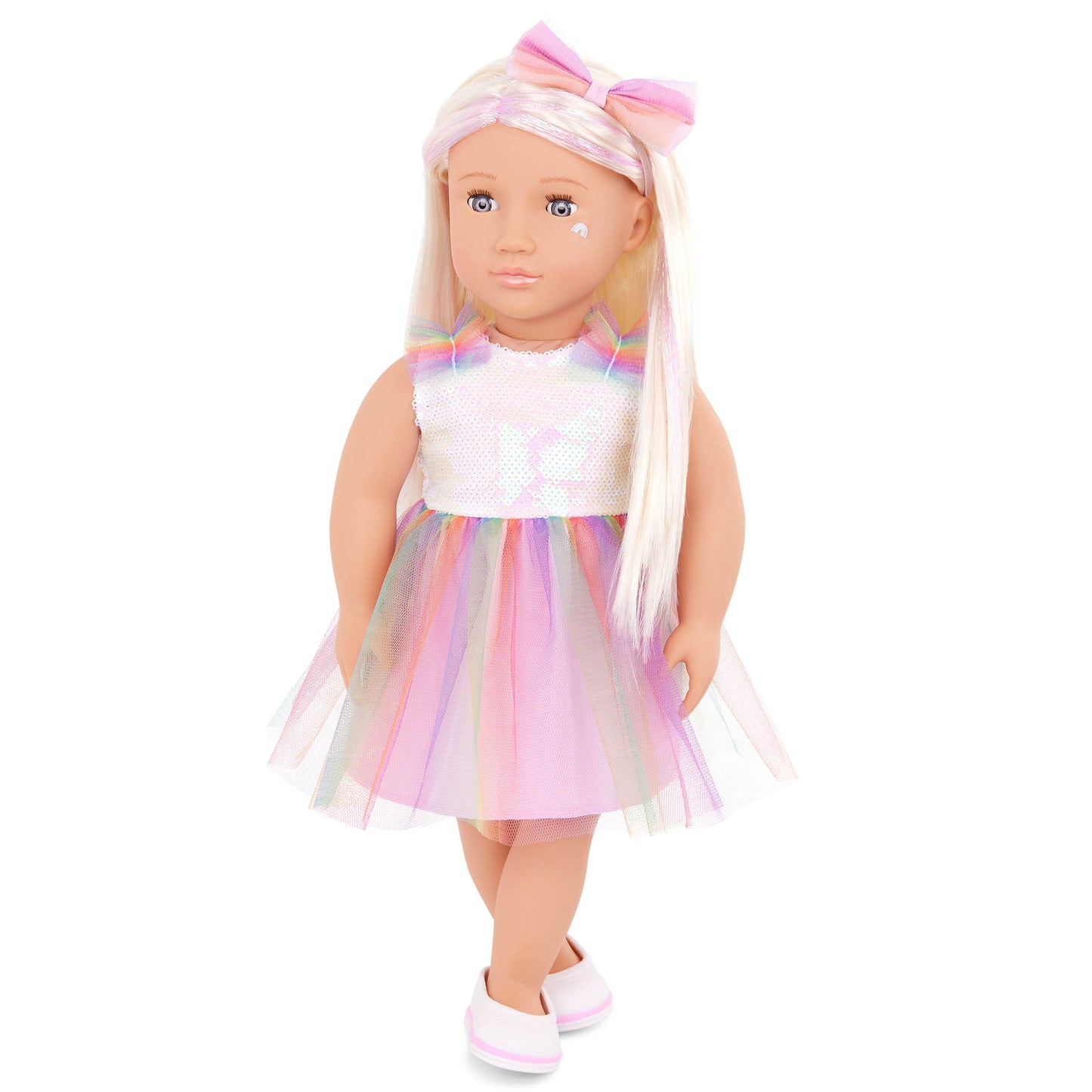 18-inch Fashion Doll in Rainbow Outfit