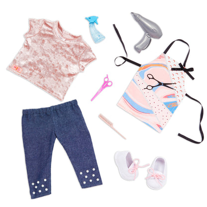 Stylist Apron & Hairdressing Outfit for 18-inch Dolls