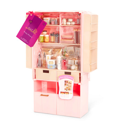 51-pc Pink Kitchen Furniture Set for 18-inch Dolls
