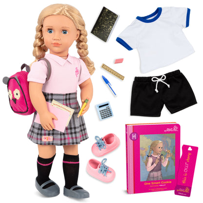Posable 18-inch School Doll & Storybook