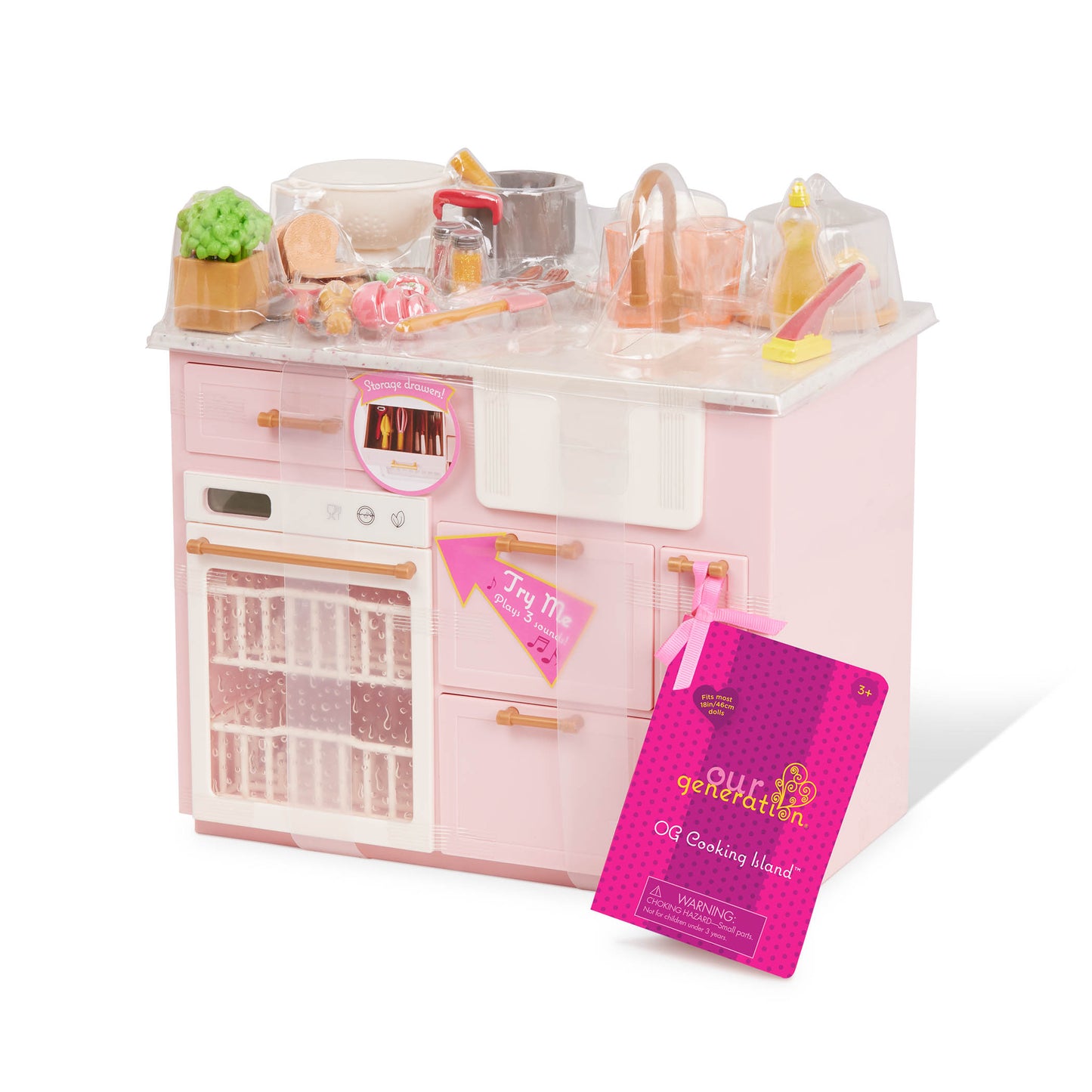 Kitchen Playset with Built-In Dishwasher for 18-inch Dolls