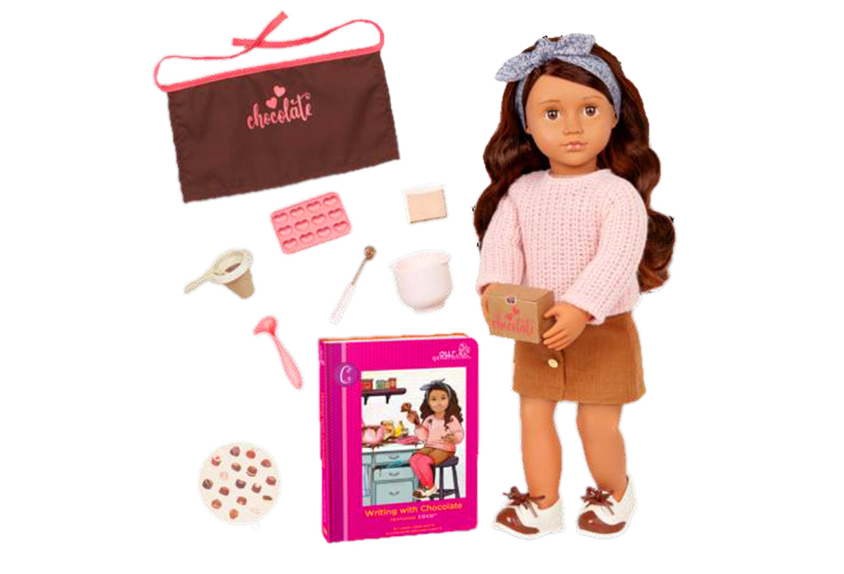 OG DELUXE DOLL W/ BOOK COCO 18INCH BRUNETTE