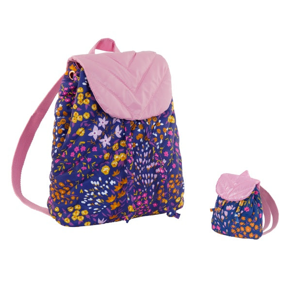 OG DOLL & GIRL QUILTED FLORAL BACKPACK