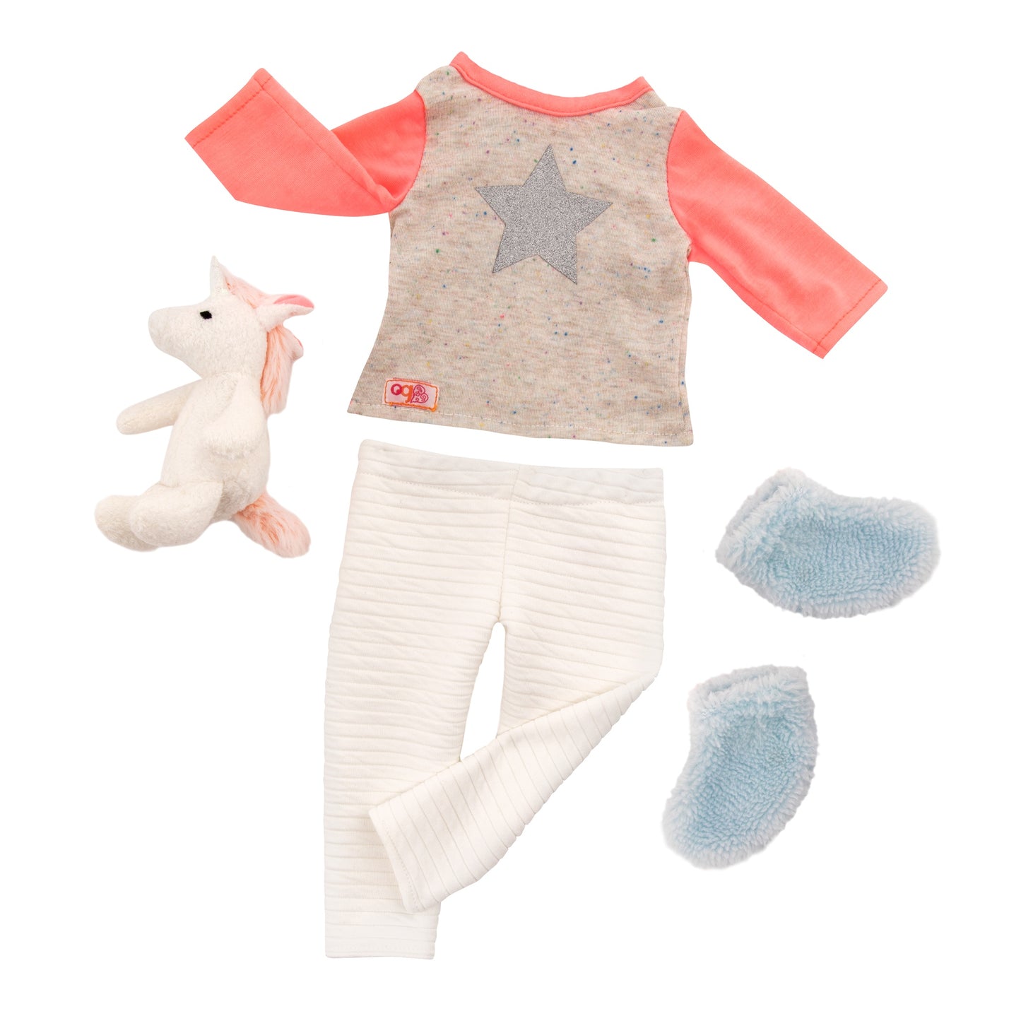 Pajama Outfit & Unicorn Plush for 18-inch Dolls