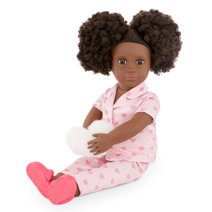 18-inch Sleepover Doll in Matching Pink PJs